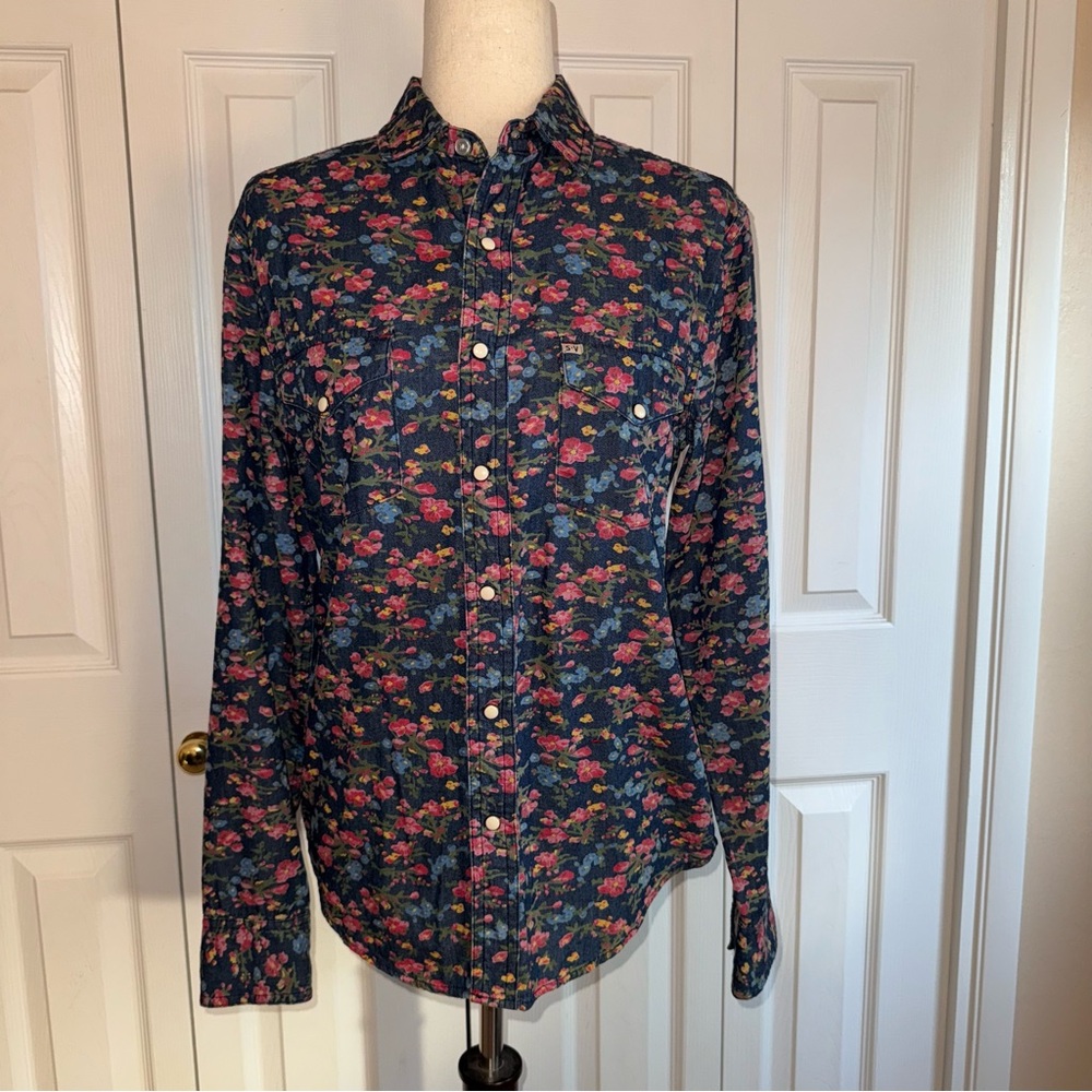 Salt valley western floral multicolor shirts size XS